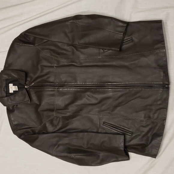 Preswick & Moore leather coat - Picture 1 of 4